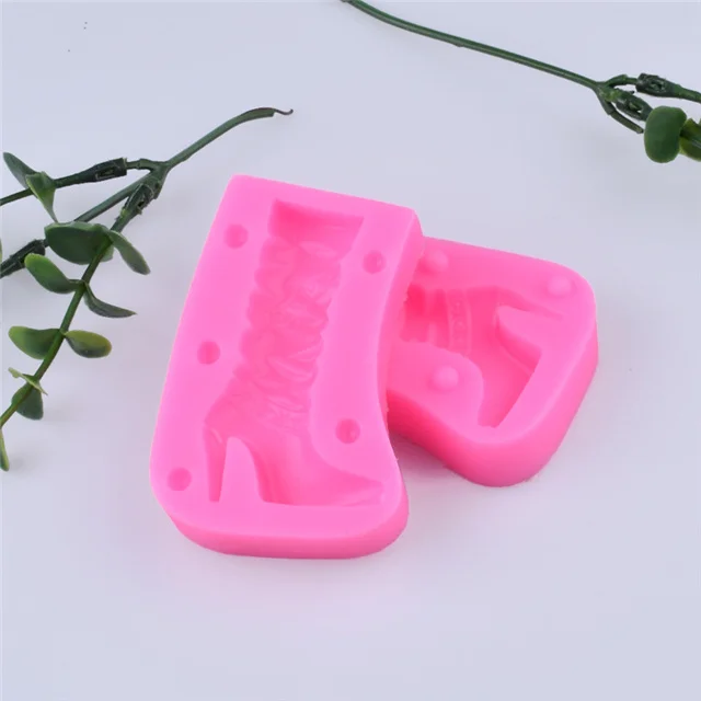 

Aromatherapy Plaster Mold Cake Decoration Mold 3D High-heeled Shoes Fondant Silicone Mold DIY Baking Kitchen Accessories, As show