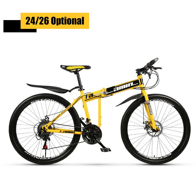 

26-inch Men And Women Road Race City Mountain Bike Variable Speed Double Disc Brake Folding Bicycle