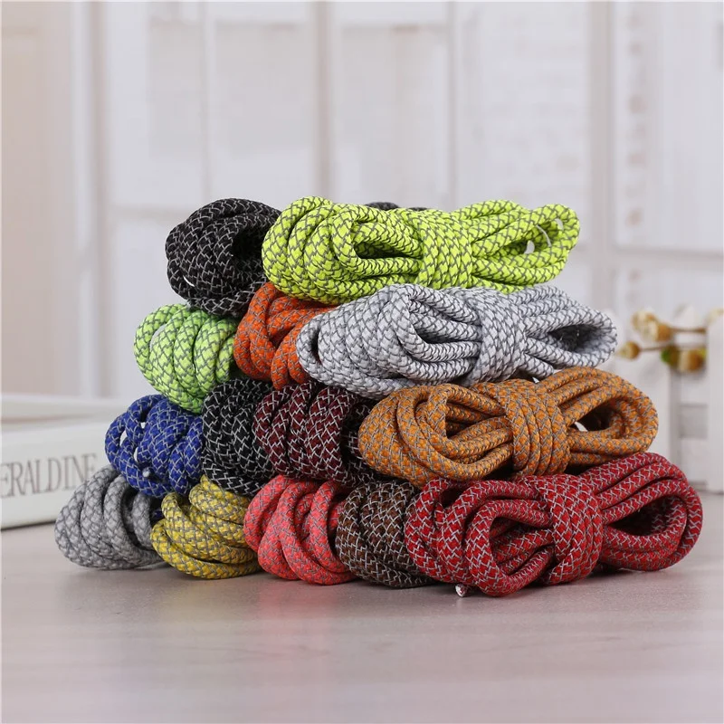 

Best Selling Custom Length Round 3M Shoelaces Reflective Laces Yeezy Shoe Laces, 19 colors
