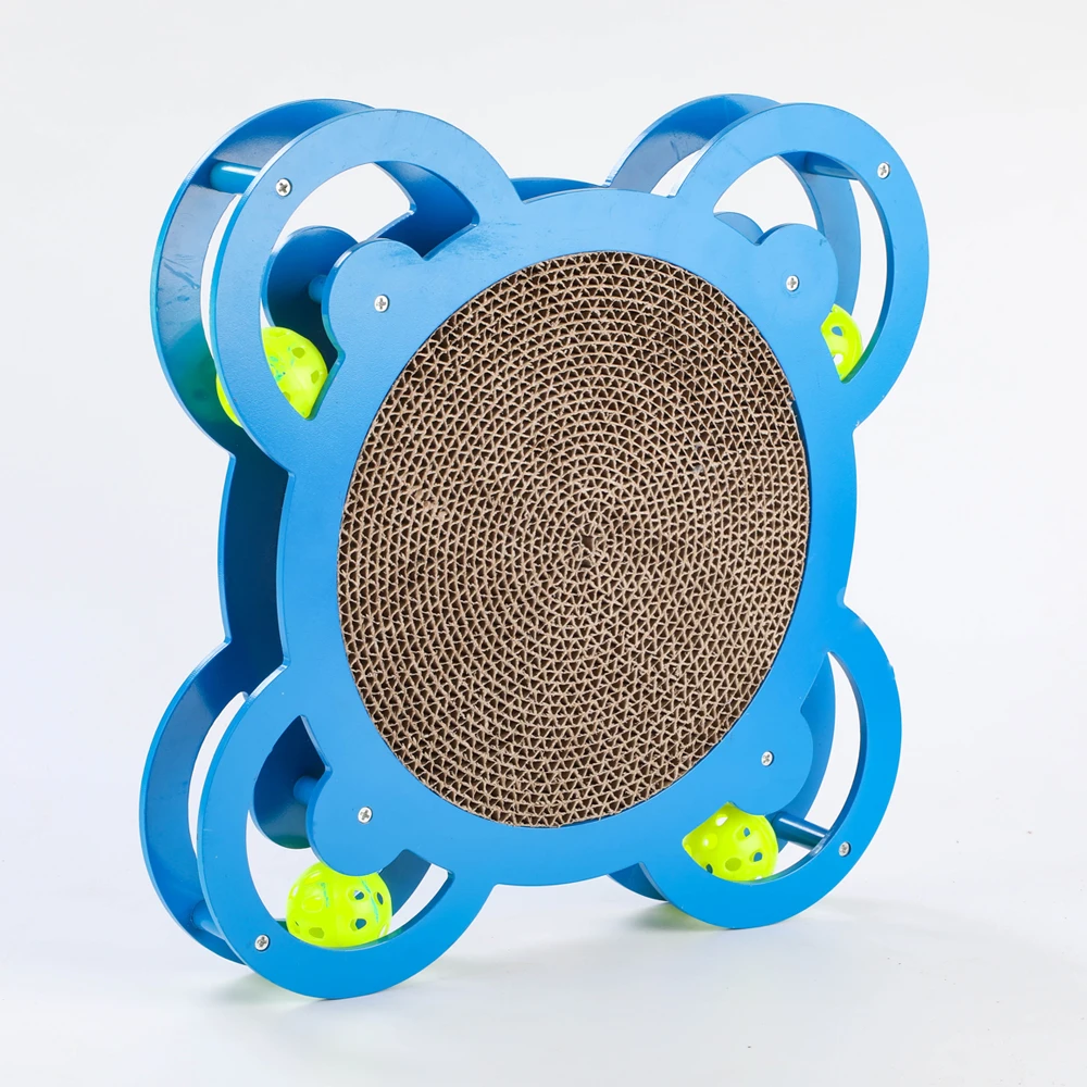 
Round Shape Pet Scratcher with Ball Cats Interactive Toys Paper Eco-friendly Stocked 