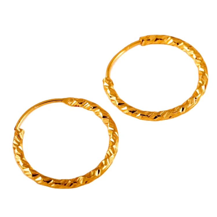 

JXX Jewelry 50% OFF Factory Price New Classic Small Mini Twist Hoop Earring 24k Gold Plated Huggie Earrings Women, Golden