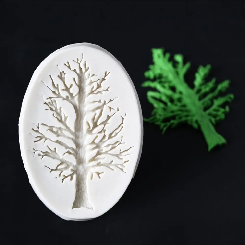 

1pc DIY Cake Liquid Mould Tree Frame Mold Fondant Silicone 3D Chocolate Sugarcraft Mold Decorative Tools for Christmas