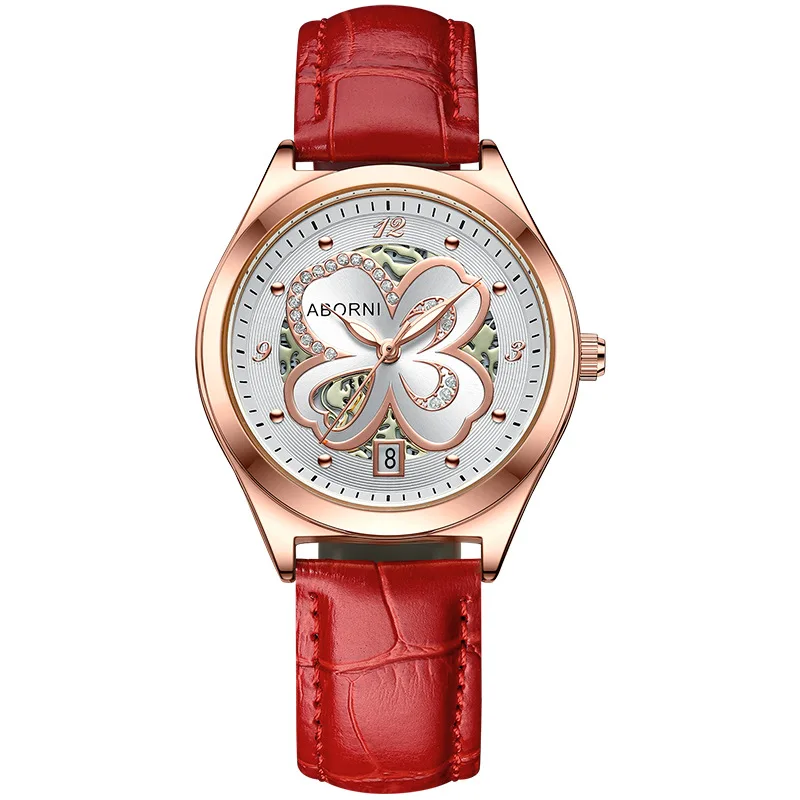 

Ladies Watch Wholesale Fashion Clover Hollow Luminous Quartz Watch Waterproof Women's Watch, 8 colors