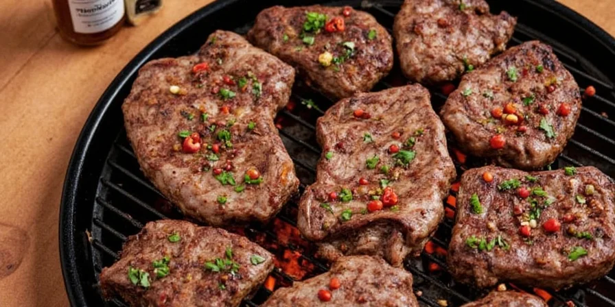 Seasoned ribeye steak ready for the grill