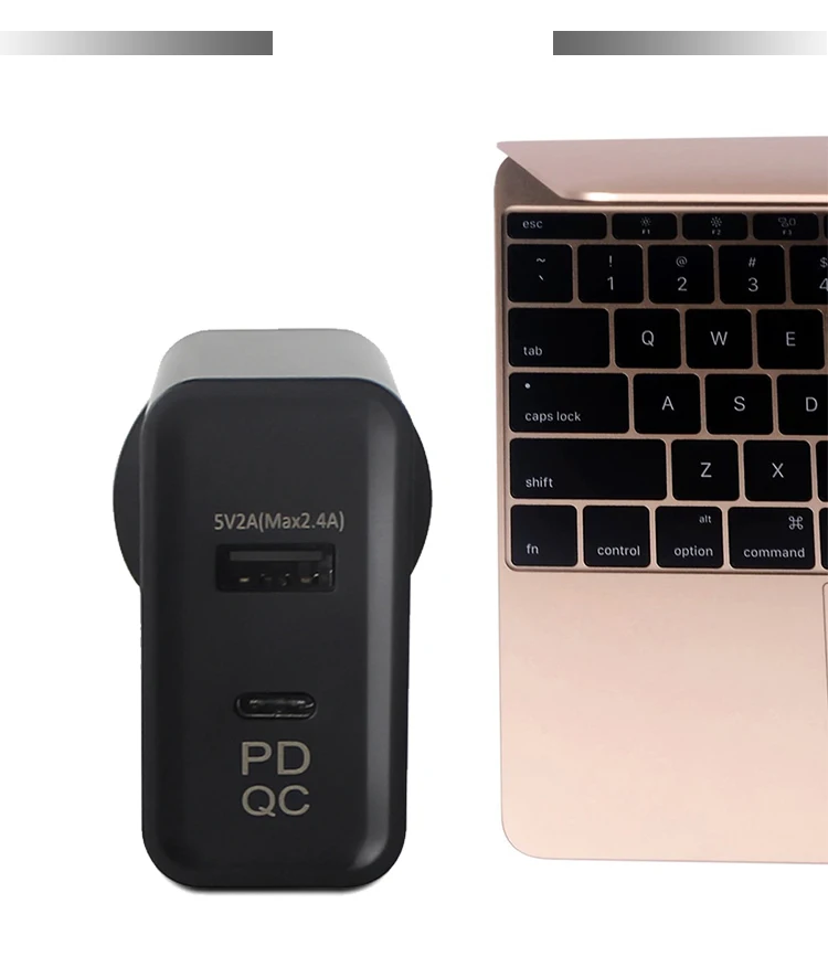 
PSU SAA plug to Usb Type C Plug 5v 12v 2a Power Supply 45w Pd Travel Wall Charger Qc3.0 Qc 3.0 45w pd Usb-c Type-c Adapter 