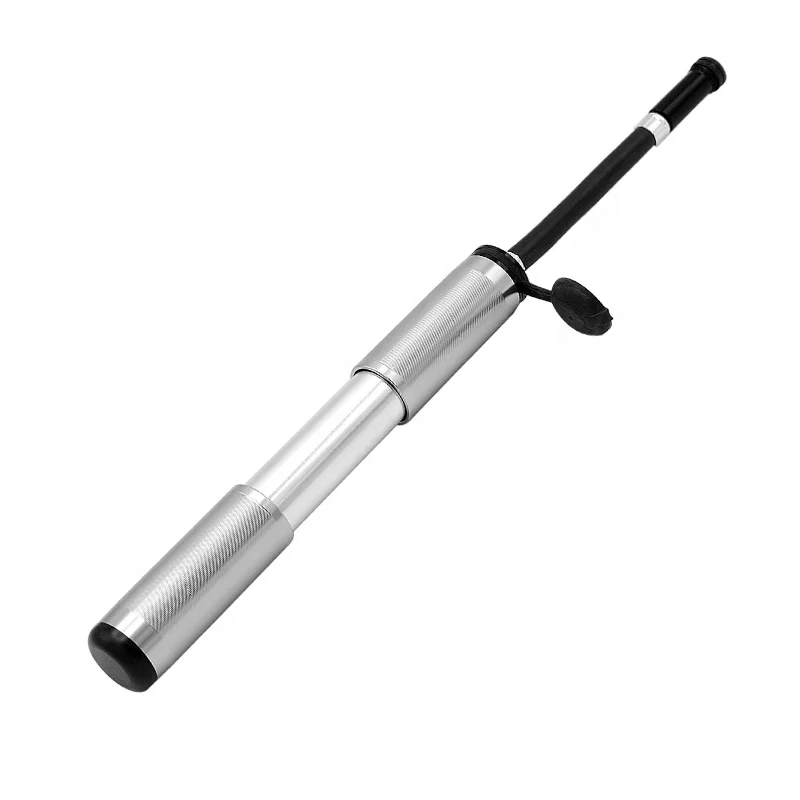 

Mini Reliable Presta and Schrader Bike Hand Air Pump Portable High Pressure Aluminum Alloy Bicycle Tire Pump, Silvery(or custom )