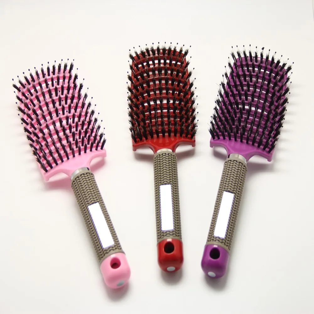 Factory Curve Plastic Bristles Vent Curved Hair Brush - Buy Vent ...