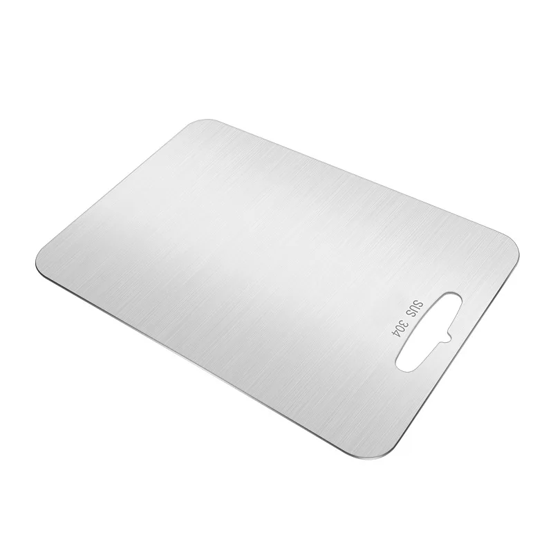 

New Design Durable Sand Polishing Stainless Steel 18/10 Kitchen Cooking Meat Vegetable Cutting Board