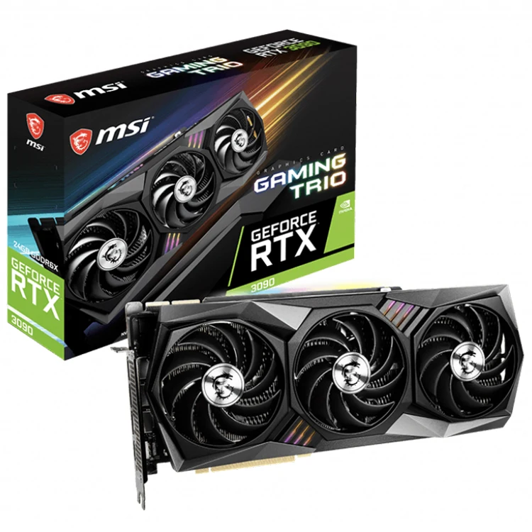

MSI NVIDIA RTX 3090 GAMING TRIO 24G Graphics Card with GDDR6X Memory High Performance Video Card Support Preorder Now