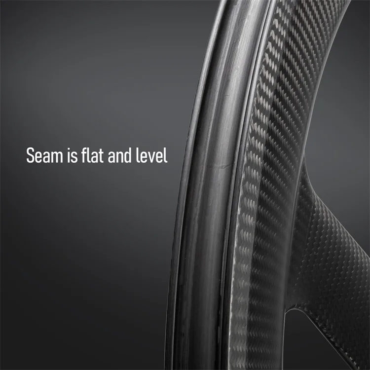 2020 new 27mm width 700C 3K twill satin carbon road tri spoke wheels