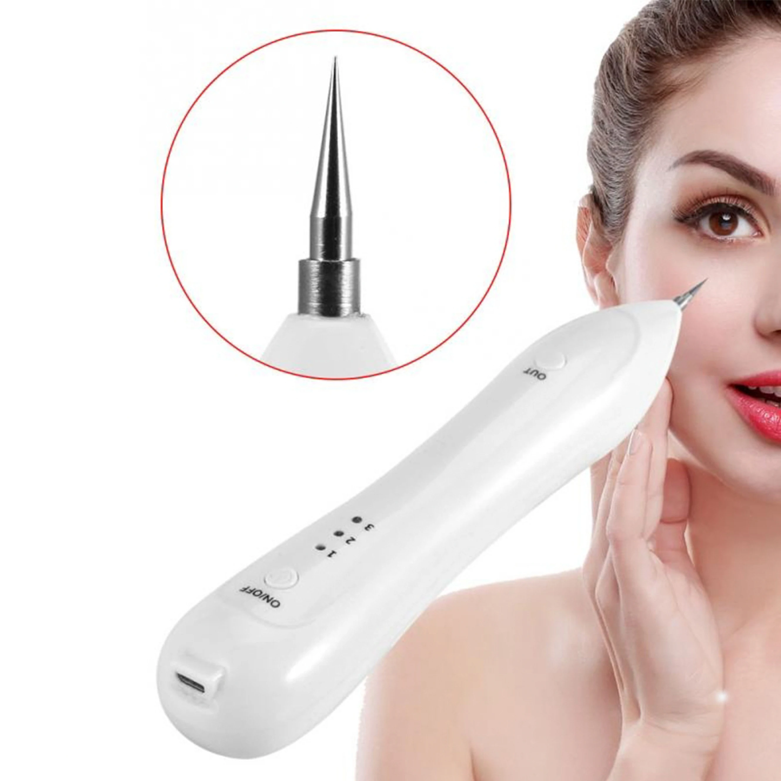 

Professional Beauty Eyelid Lift Plasma Fibroblast Pen Skin Tag Remover Laser Plasma Tattoo Mole Removal Portable Plasma Pen, White