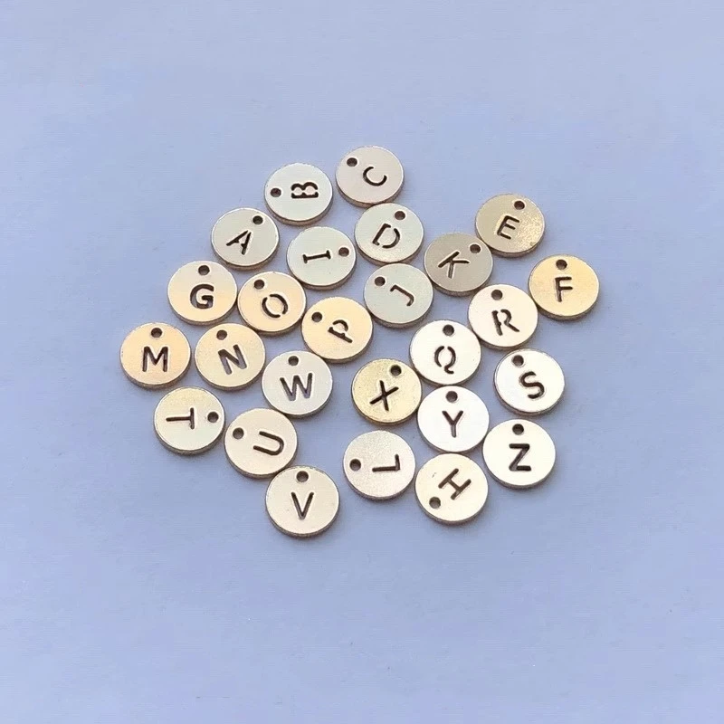 

14K Gold Filled 6mm Round Disc Pendant Custom Engraved Charms for Jewelry Necklace Bracelet Making