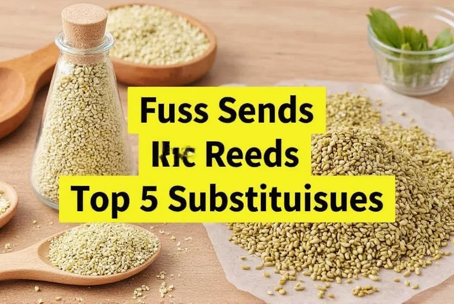Close-up comparison of anise seeds and fennel seeds side by side showing their similar appearance but different size
