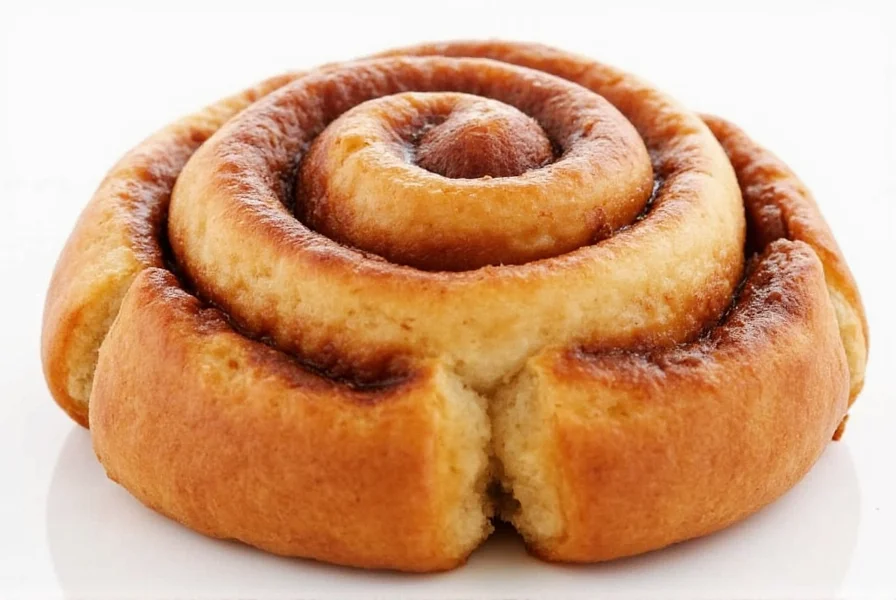 Texas-Zimtschnecke mit Pekanpraline-Topping auf rustikaler Holzplatte