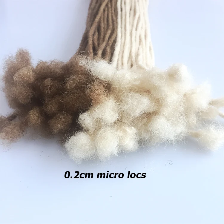 

MARCH EXPO Hoho dreads new product 0.2cm micro locs human hair dreadlocks extensions