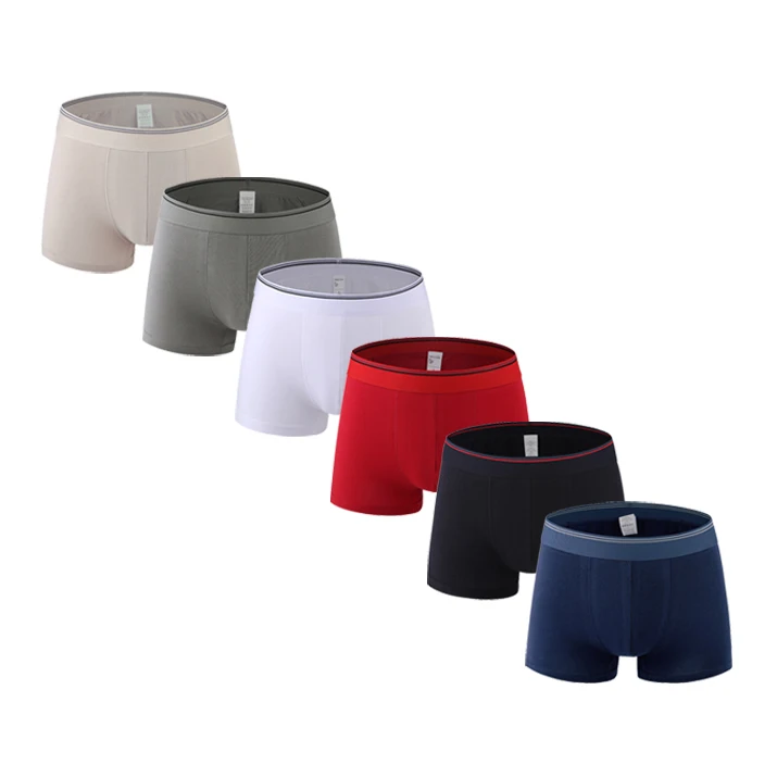 

High qualitied man underwear plus size men boxer shorts elastic breathable cotton spandex big size mens boxer briefs underwear