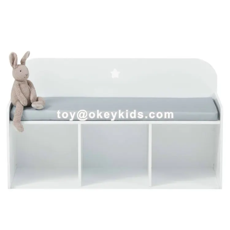2020 Customize Children Wooden White Toy Storage Bins For Wholesale