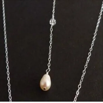 

Bridal backdrop necklace Pearl back drop necklace Wedding backdrop jewelry