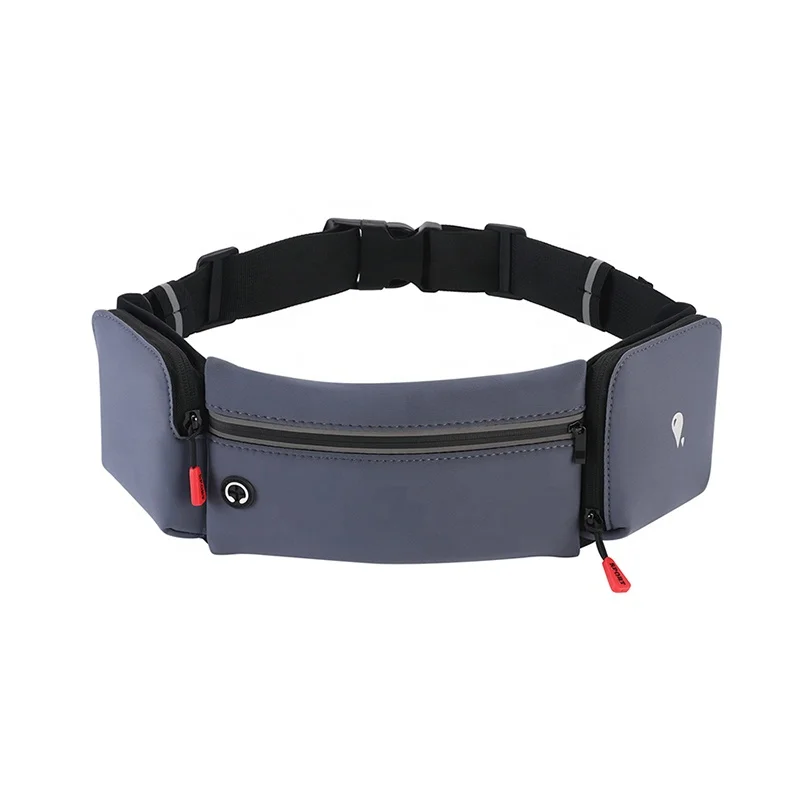 

Outdoor Neoprene Waterproof Hiking Cycling Running Belt Waist Bag Sport Fanny Pack with Water Bottle Holder, Black / gray