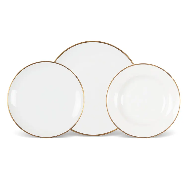 

12pc latest dinnerware set ceramic porcelain dinner set Charger Plate set