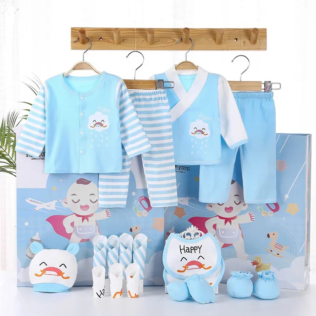 

2020 Lovely design Newborn baby suits infant baby gift box newborn 100%cotton clothes baby gift sets, As picture