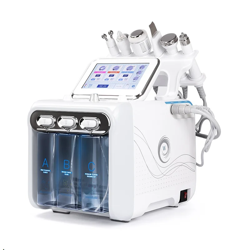 

Rf Ultrasonic Whitening Tightening Wrinkle Removal h2o2 facial skin peeling multifunction touch oxygen beauty machine