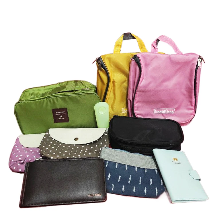 

Stock Mix Style Travel Cosmetic Bag Storage Pouch Large Waterproof Nylon Makeup Bag