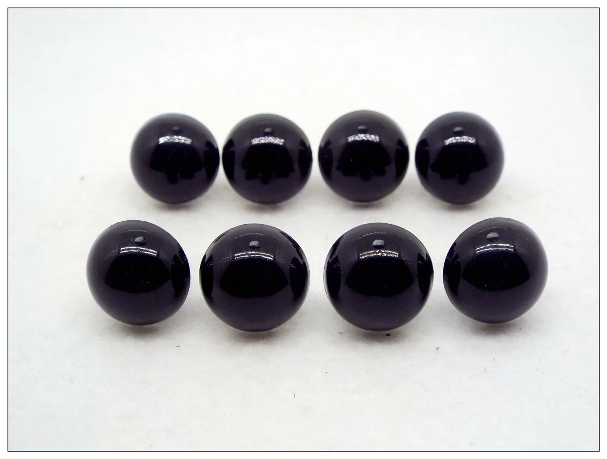 12mmthread all black bean eye fabric accessories eyeball animal