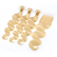 

Hair vendors wholesale virgin brazilian body wave 613 hair bundle blonde