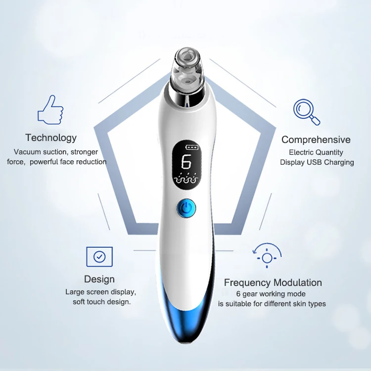 2021 New Style USB Blackhead Remover Face Pore Vacuum Skin Care Acne Pore Cleaner Pimple Removal Vacuum Suction Tools