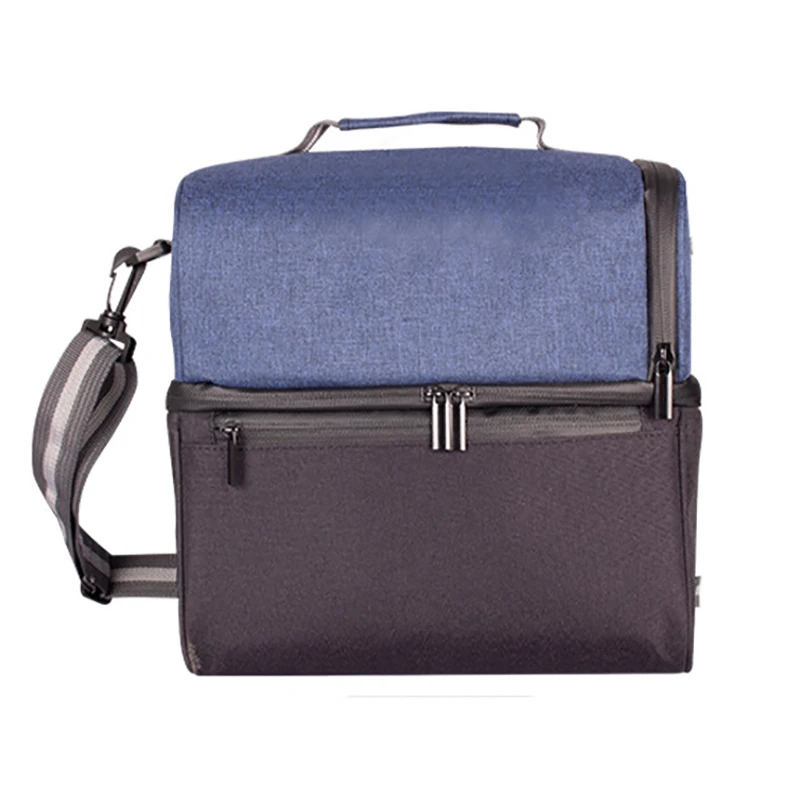 

Fashion convenient takeaway lunch bag cooler tote insulated waterproof insulated dual compartment cooler bag
