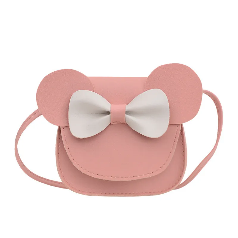 

Girls crossbody bag new Korean version of the mini bow shoulder bag infant cartoon coins accessories bag, Picture color