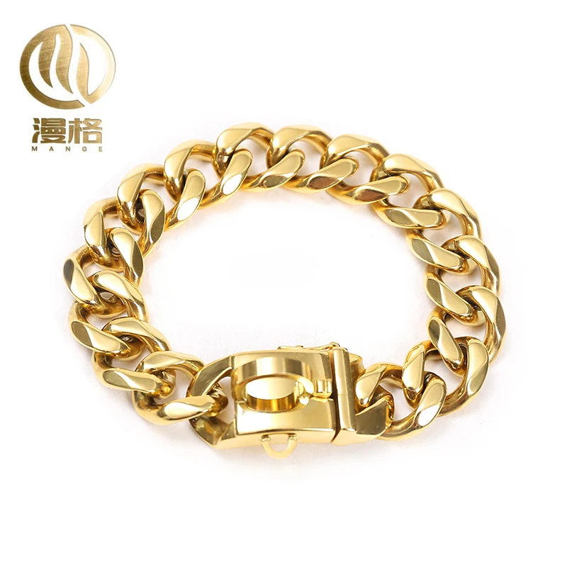 

Factory spot wholesale quality pet Cuban gold collar dog collar chain