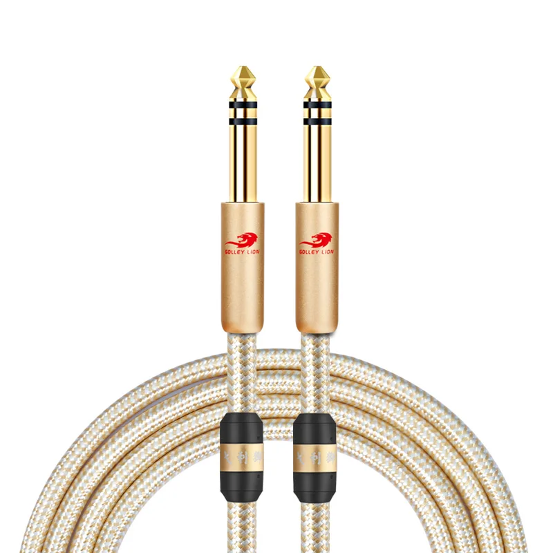 

2020 Gold 6.35mm 1/4 TRS Male To Male Stereo Professional Enthusiasts Audio Cable