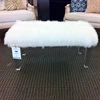 Bed Side Fur Bench Acrylic Furniture Legs Ottoman Foot fancy custom design