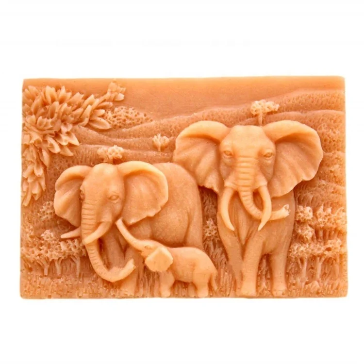 

China Made 3d Elephant Shape Silicone Rectangular Soap Molds