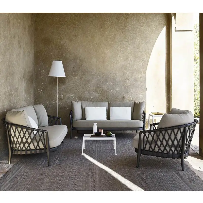 
Hot sell High end luxury modern sectionals wicker rattan outdoor furniture 