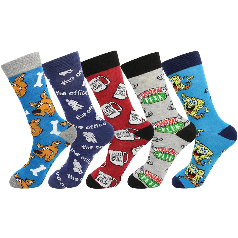 

Ready To Ship Cotton Sweat-absorbent Designer Cute Fancy Men Dress Socks, Colorful