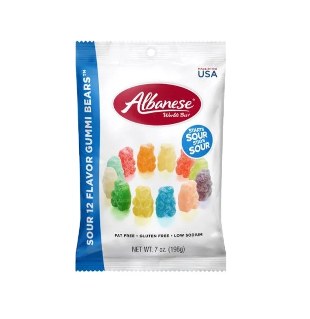 

Albanese 12 Sour Flavors Gummy Bears 7 Ounce Bag (Pack of 12)