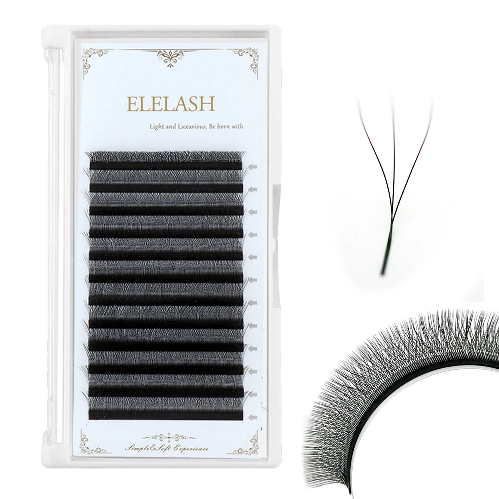 

Individual False Eyelashes Wholesale Clover Natural Soft W Shape Eyelash