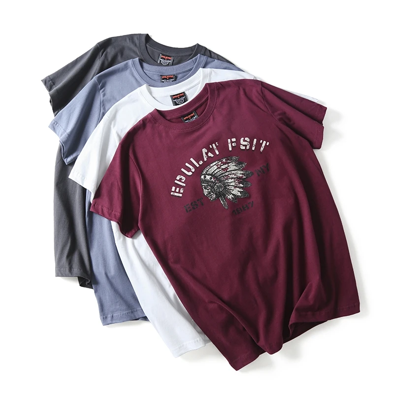 

Men Basic Round Neck cotton Short Sleeve Custom T Shirts leisure wear