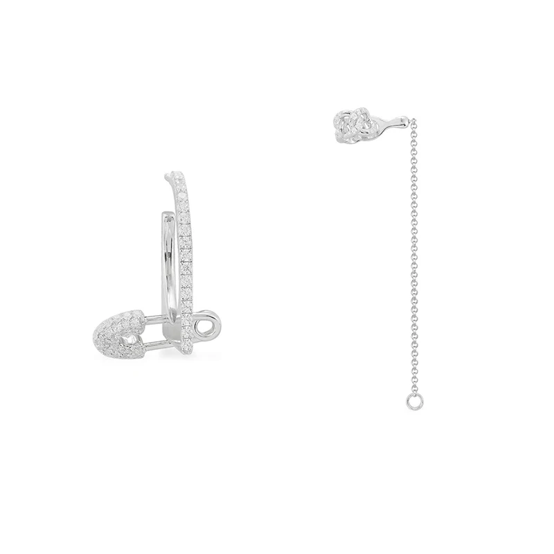 

2021 Fashion High Quality 1:1 Single Pendant Chain Sliding Ear Bone Single Pin Ring Female Romantic Original Jewelry Gift