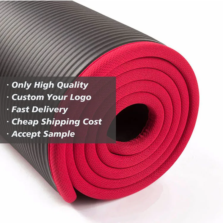 

Free Sample Wholesale color changing yoga mat colchoneta gym, Black+red