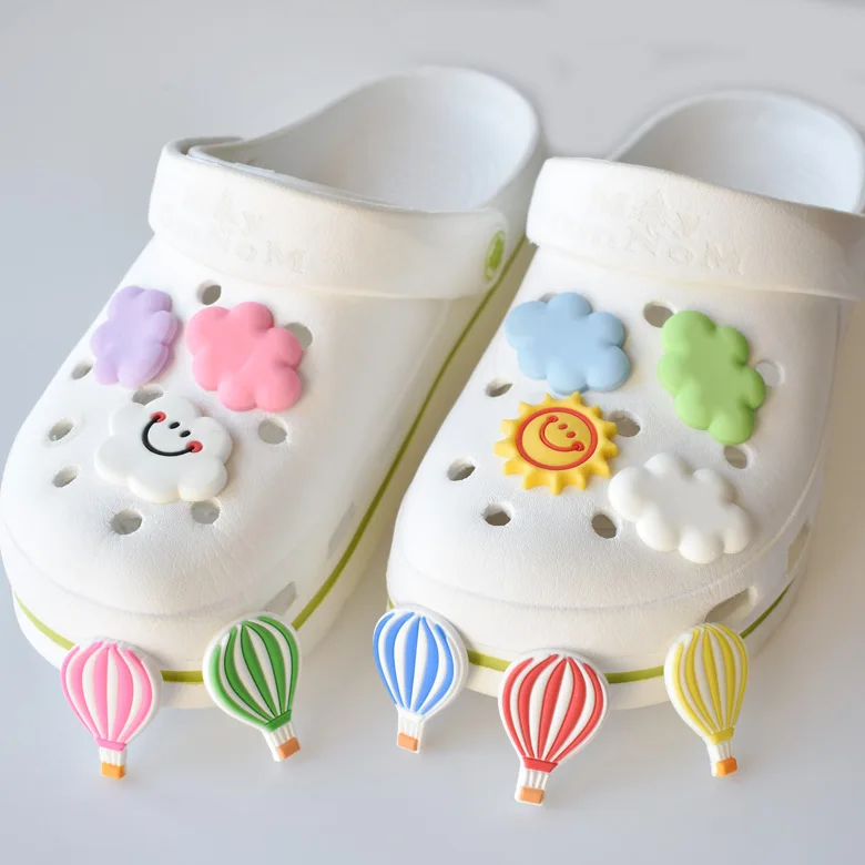 

Cute Balloon White Clouds Shoe Charms PVC Charms Shoe Accessories Decoration Buckles Fit Bands Croc Girl Gifts Children Charm