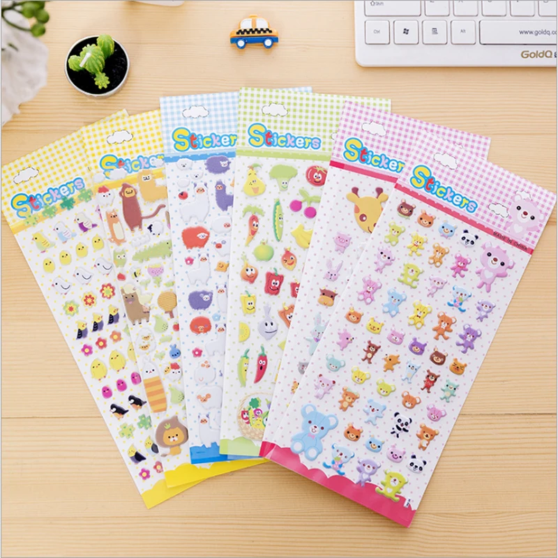 

1 sheet/pack Forest Animal PVC Stickers Cartoon Scrapbooking Netbook Sticker Student Favor Factory Directly