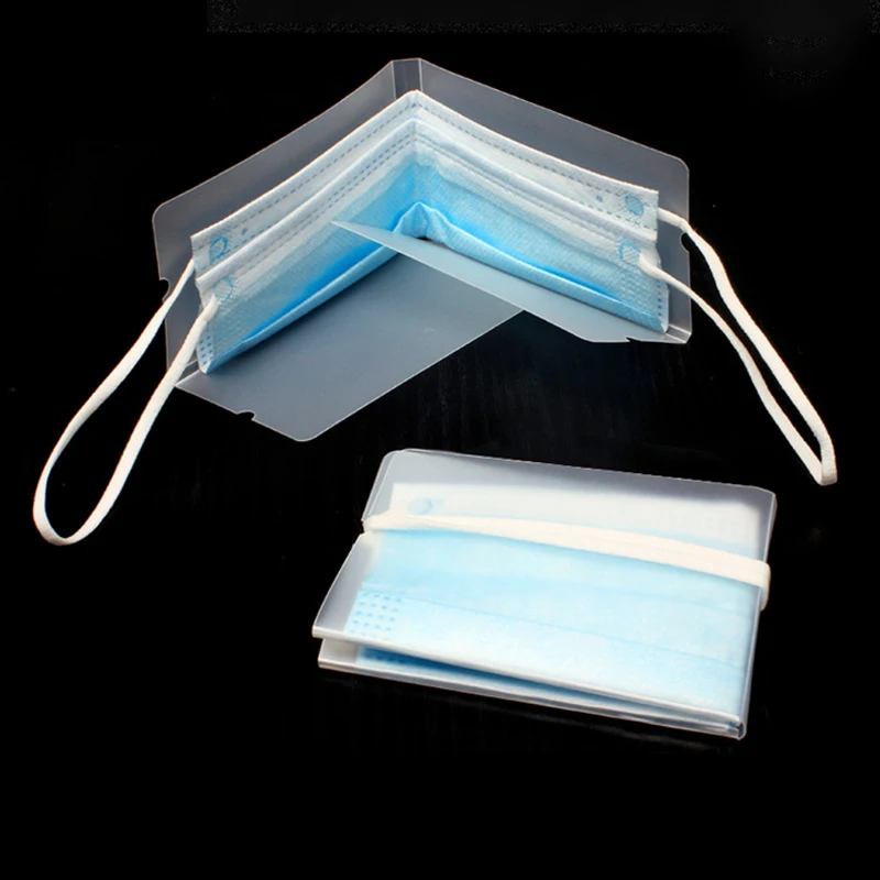 

High Quality Foldable Mouth-Muffle Storage Folder Transparent Plastic Mas k Holder