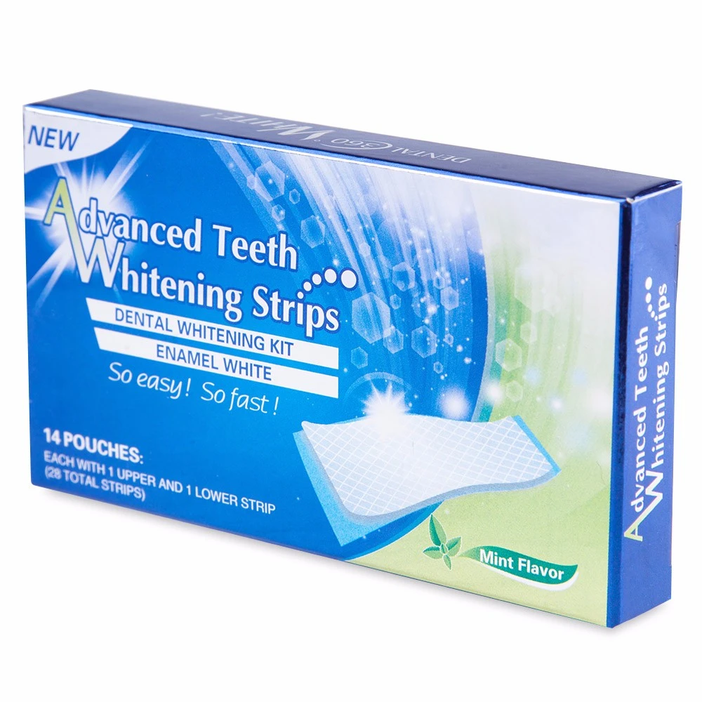 

Elastic Advanced Teeth Whitening Strips Gel Tooth Whitening Strips Bleaching System Cleaning Teeth, Blue