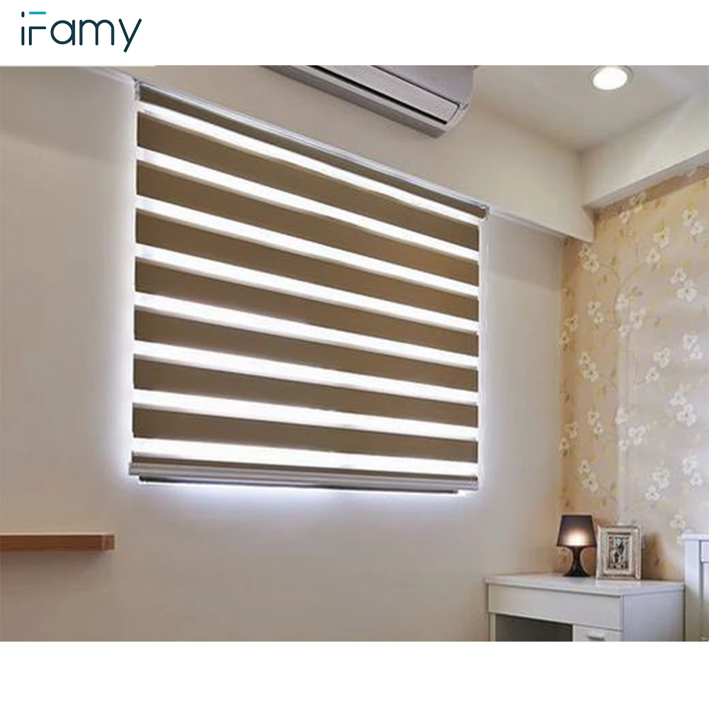 

Custom Aluminum Roller Zebra Blind for Apartment Room Window, Vairous, custom made available