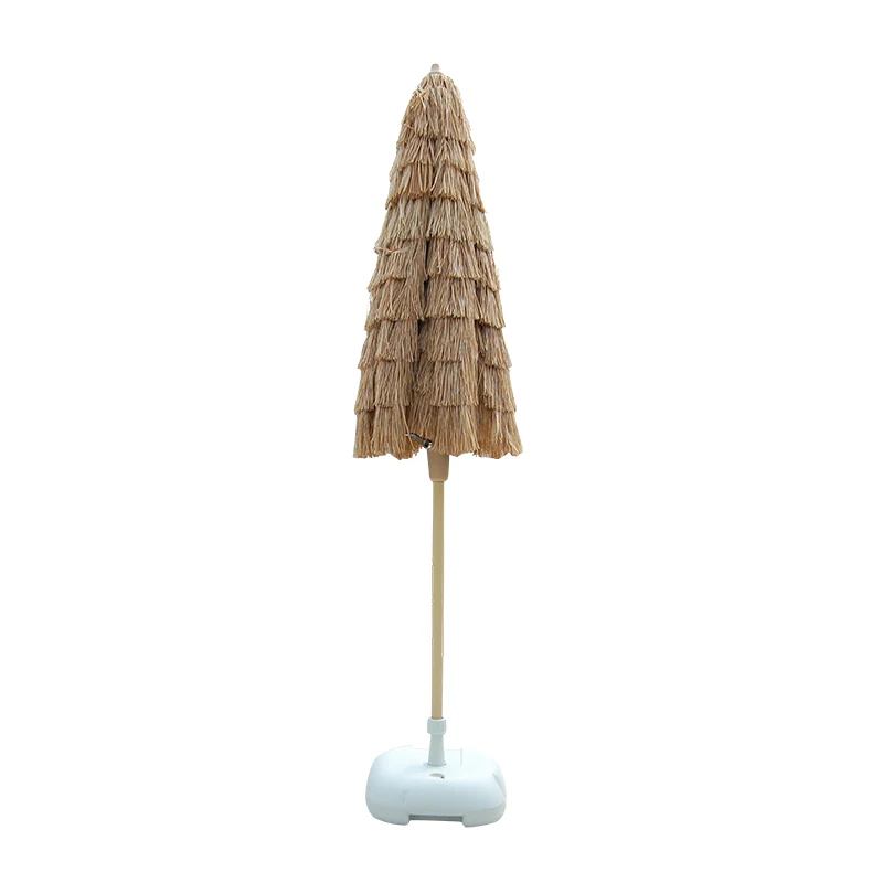 

Beach Umbrella Tiki Thatched Hula Umbrella Straw Umbrella in Natural Retro Style