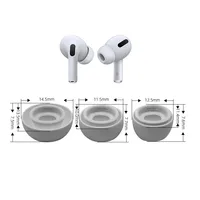 

White color Three size 3 pairs as 1 set Silicone in-ear earphone tips earbuds fit for Apple Airpods pro tips